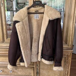 Men’s XL brown shearling coat